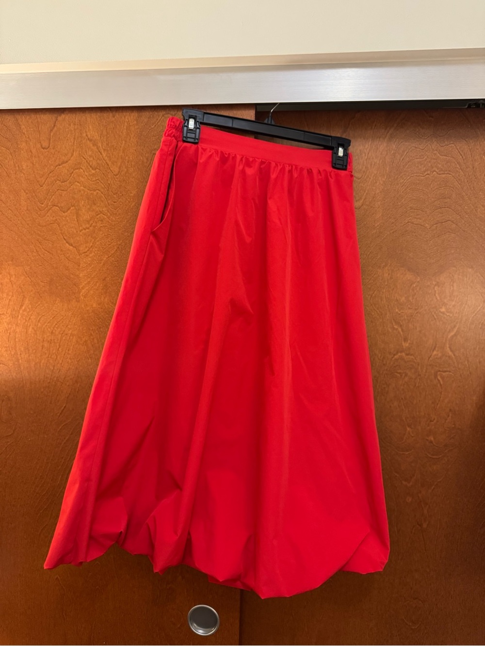 Women's Red Bubble Skirt